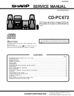 Preview for 1 page of Sharp CD-PC672 Service Manual