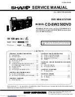 Preview for 1 page of Sharp CD-SW250DVD Service Manual