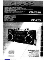 Предварительный просмотр 1 страницы Sharp CD-X99H Operation Manual