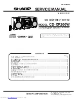 Sharp CD-XP200W Service Manual preview