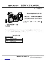 Preview for 1 page of Sharp CD-XP350W Service Manual