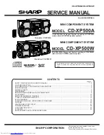 Preview for 1 page of Sharp CD-XP500A Service Manual