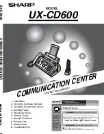 Preview for 1 page of Sharp CD600 - B/W - Fax Operation Manual