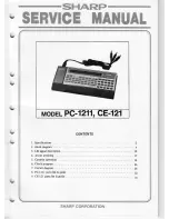 Sharp CE-121 Service Manual preview