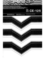 Sharp CE-125 Instruction Manual preview