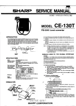 Preview for 1 page of Sharp CE-130T Service Manual