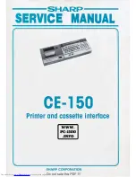 Preview for 36 page of Sharp CE-150 Service Manual