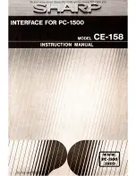 Предварительный просмотр 1 страницы Sharp CE-158 Instruction Manual