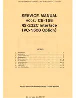 Предварительный просмотр 2 страницы Sharp CE-158 Service Manual