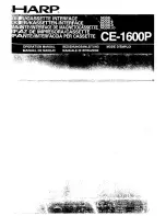 Sharp CE-1600P Operation Manual preview