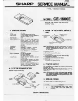 Sharp CE-E Service Manual preview