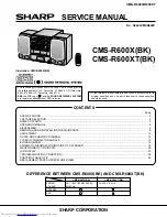 Preview for 1 page of Sharp CMS-R600X Service Manual