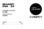 Sharp Compet CS-2122H Operation Manual preview