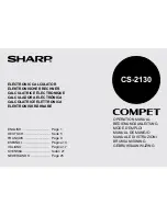 Sharp Compet CS-2130 Operation Manual предпросмотр