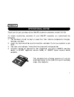 Preview for 3 page of Sharp Compet CS-2130 Operation Manual