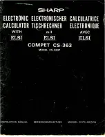 Preview for 1 page of Sharp COMPET CS-363 Series Instruction Manual