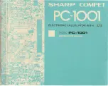 Sharp COMPET PC-1001 Instruction Manual preview
