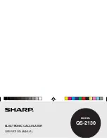 Предварительный просмотр 1 страницы Sharp COMPET QS-2130 Operation Manual