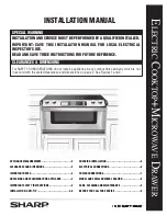 Sharp Cooktop Installation Manual preview