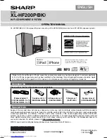 Preview for 1 page of Sharp CP-HF200 Operation Manual