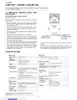 Preview for 2 page of Sharp CP-HP707 Service Manual