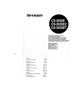 Sharp CS-2635E Operation Manual preview