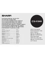 Sharp CS-4194H Operation Manual preview
