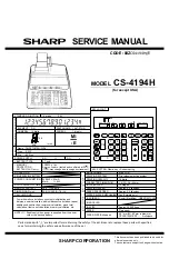 Preview for 1 page of Sharp CS-4194H Service Manual
