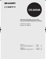 Sharp CS2850A Operation Manual preview