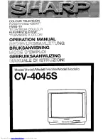 Предварительный просмотр 1 страницы Sharp CV-4045S Operation Manual