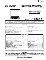 Preview for 1 page of Sharp CX34K3 Service Manual