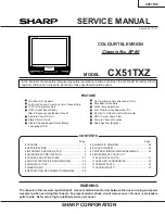 Предварительный просмотр 1 страницы Sharp CX51TXZ Service Manual