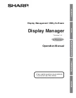 Preview for 1 page of Sharp Display Manager Operation Manual