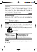 Предварительный просмотр 3 страницы Sharp DT300 - DLP Projector - 700 ANSI Lumens Operation Manual