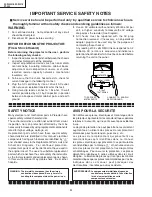 Предварительный просмотр 4 страницы Sharp DT300 - DLP Projector - 700 ANSI Lumens Service Manual