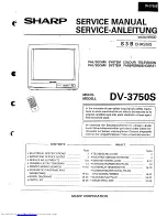 Preview for 1 page of Sharp DV-3750S Service Manual