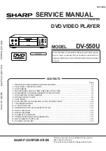 Preview for 1 page of Sharp DV-550U Service Manual