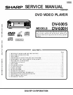 Предварительный просмотр 1 страницы Sharp DV-600H Service Manual