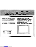 Sharp DV-6336S Operation Manual preview