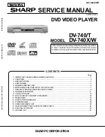 Предварительный просмотр 1 страницы Sharp DV-740/T Service Manual