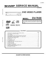 Предварительный просмотр 1 страницы Sharp DV-760X Service Manual