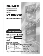 Sharp DV-HR300 Operation Manual preview