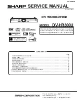 Sharp DV-HR300U Service Manual preview