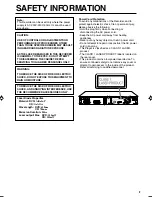 Preview for 3 page of Sharp DV-HR300X Operation Manual