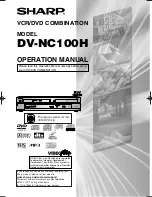 Sharp DV-NC100H Operation Manual preview