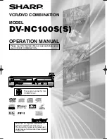 Sharp DV-NC100S Operation Manual preview