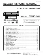 Preview for 1 page of Sharp DV-NC150U Service Manual