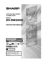 Sharp DV-RW250H Operation Manual preview