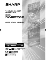 Sharp DV-RW250X Operation Manual preview