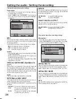 Preview for 26 page of Sharp DV-RW250X Operation Manual